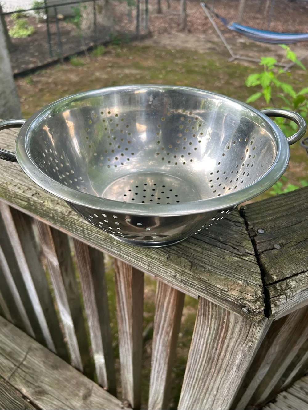 Colander- Metal - 11” across, 5.5” high